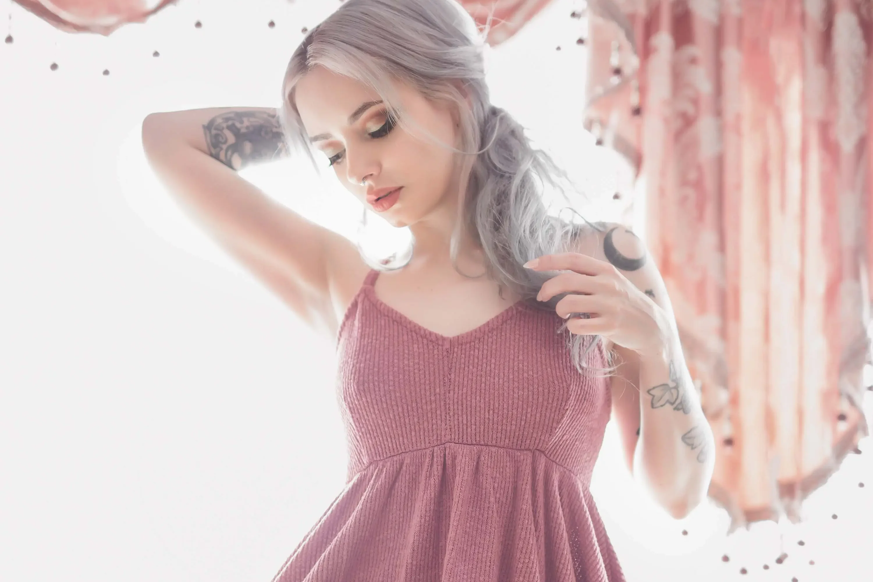 Forbidden Realm Morning Calmknee-socks casual pastel sweet silver-hair gen-the-hobbit genevieve genthehobbit feminine  Slide
