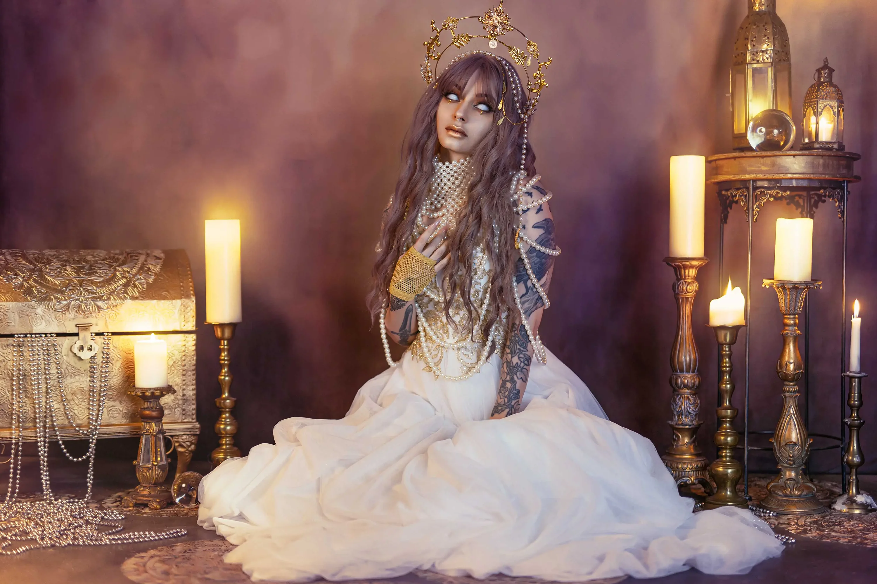 Forbidden Realm Oraclecandles jewels lace dreamy purple-hair gen-the-hobbit genevieve genthehobbit ethereal supernatural  Slide