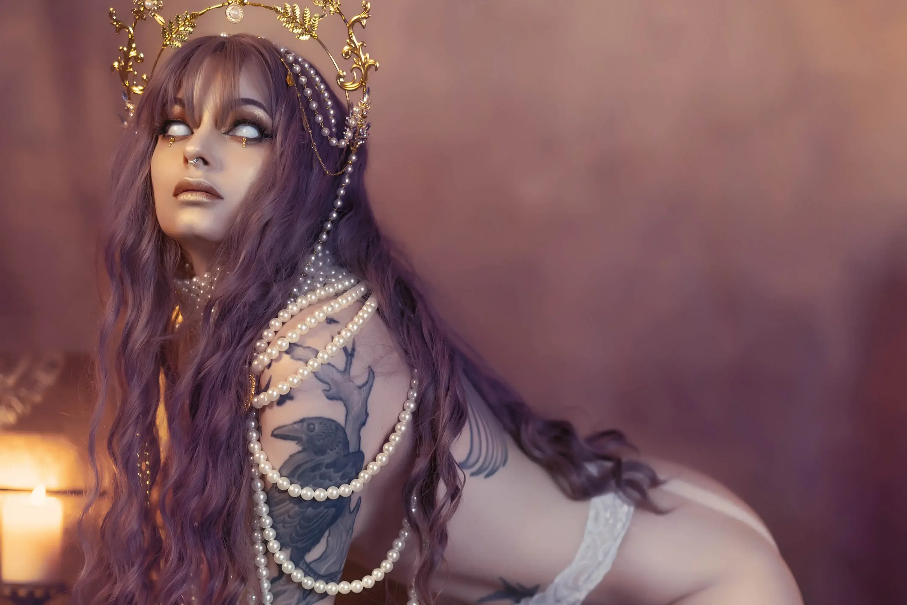 Forbidden Realm Oraclecandles jewels lace dreamy purple-hair gen-the-hobbit genevieve genthehobbit ethereal supernatural  Slide