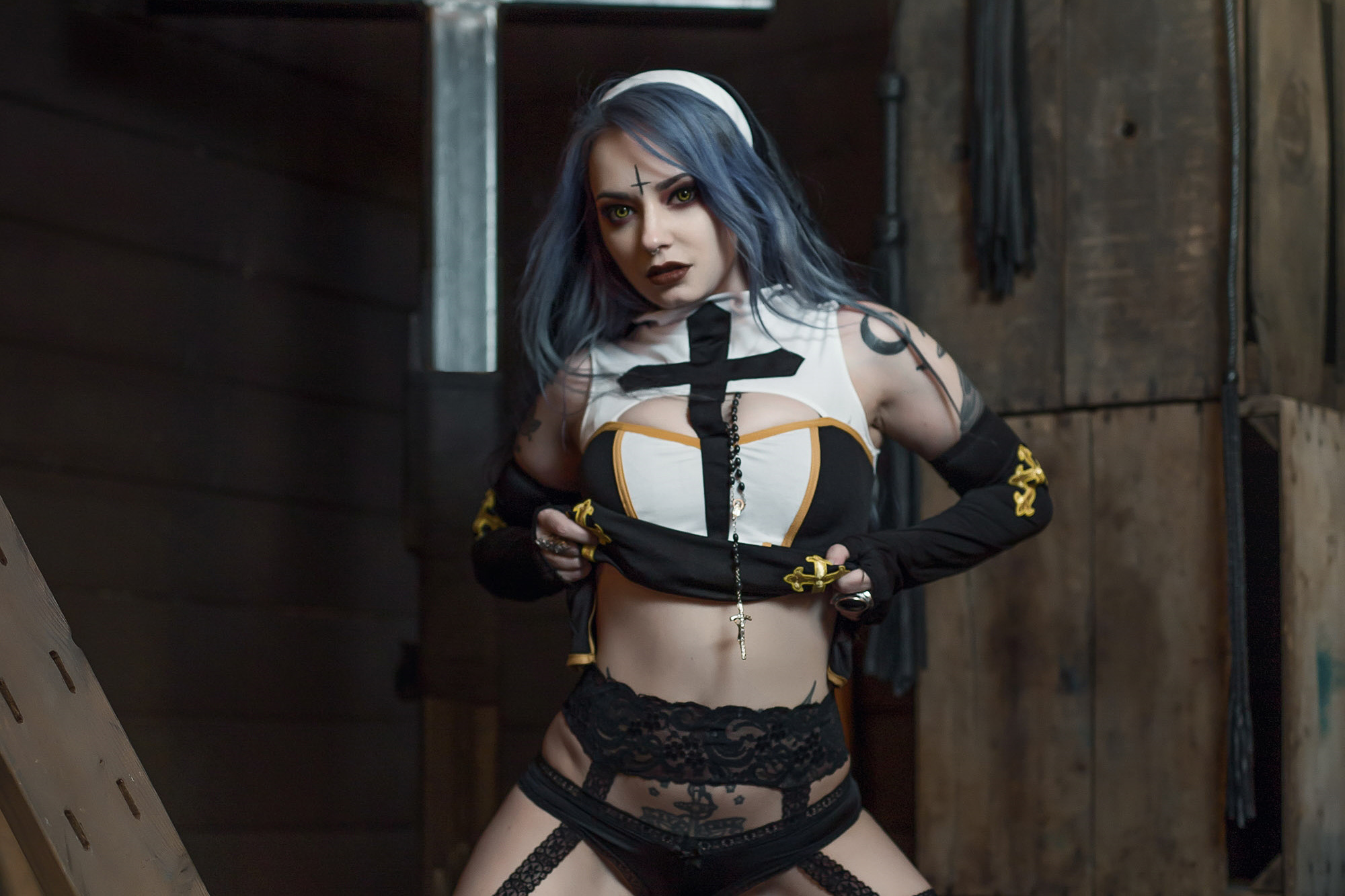 Forbidden Realm Original Sincandles chains nun silver-hair gen-the-hobbit genevieve genthehobbit bondage gothic  Slide