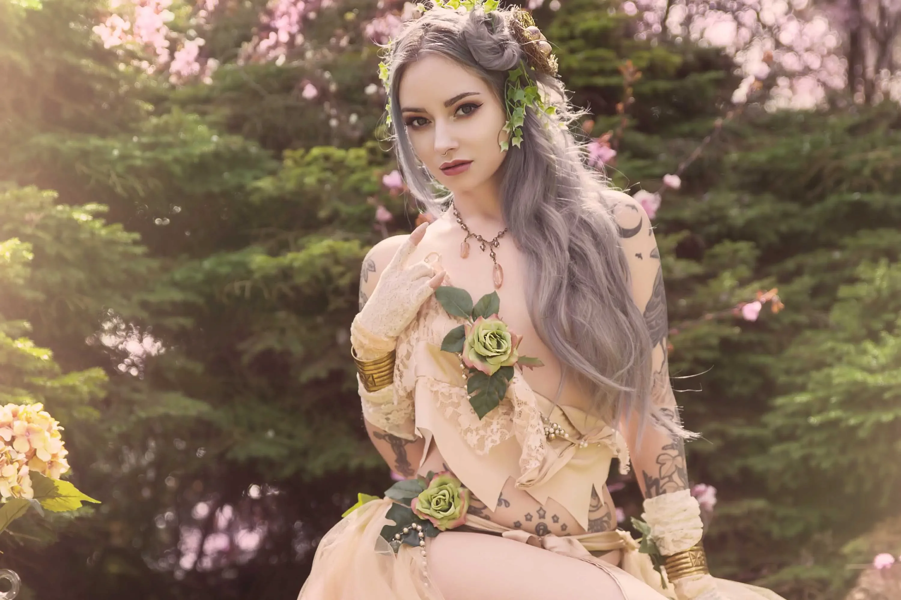 Forbidden Realm Ostaradelicate dreamy whimsical nature outdoor gen-the-hobbit genevieve genthehobbit fantasy renaissance  Slide