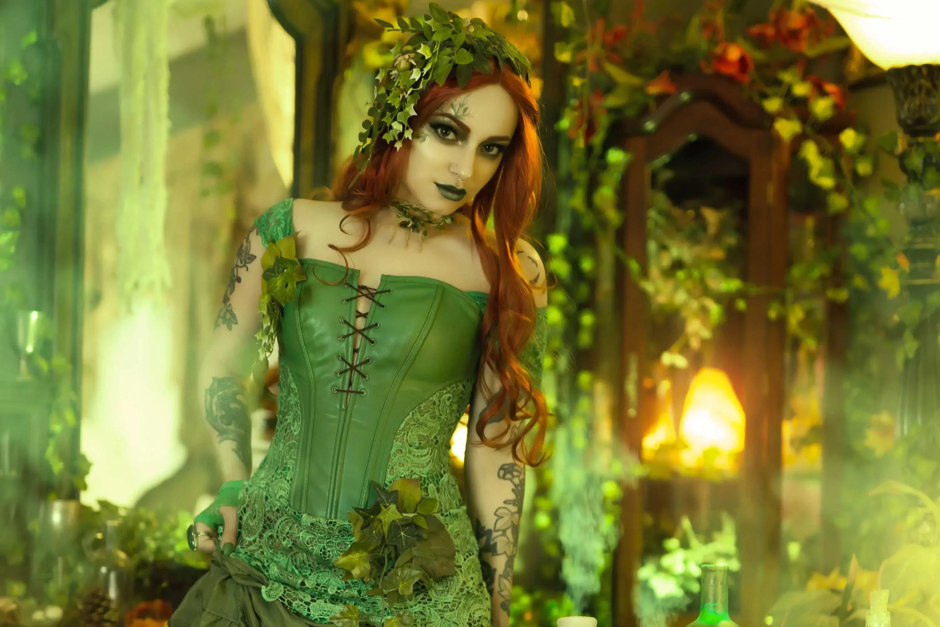 Forbidden Realm Poison Ivycorset fishnet dreamy whimsical redhead gen-the-hobbit genevieve genthehobbit cosplay  Slide
