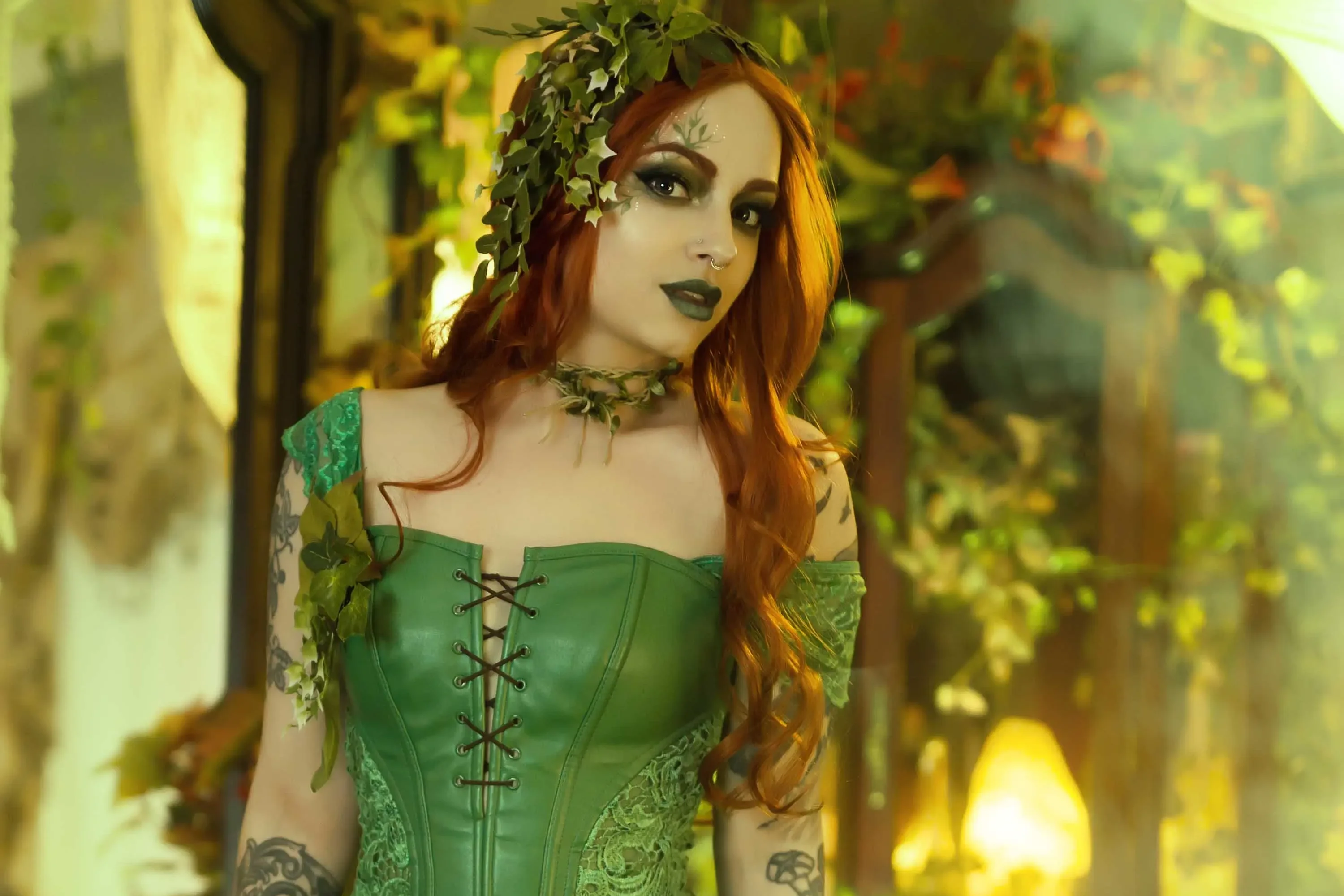 Forbidden Realm Poison Ivycorset fishnet dreamy whimsical redhead gen-the-hobbit genevieve genthehobbit cosplay  Slide