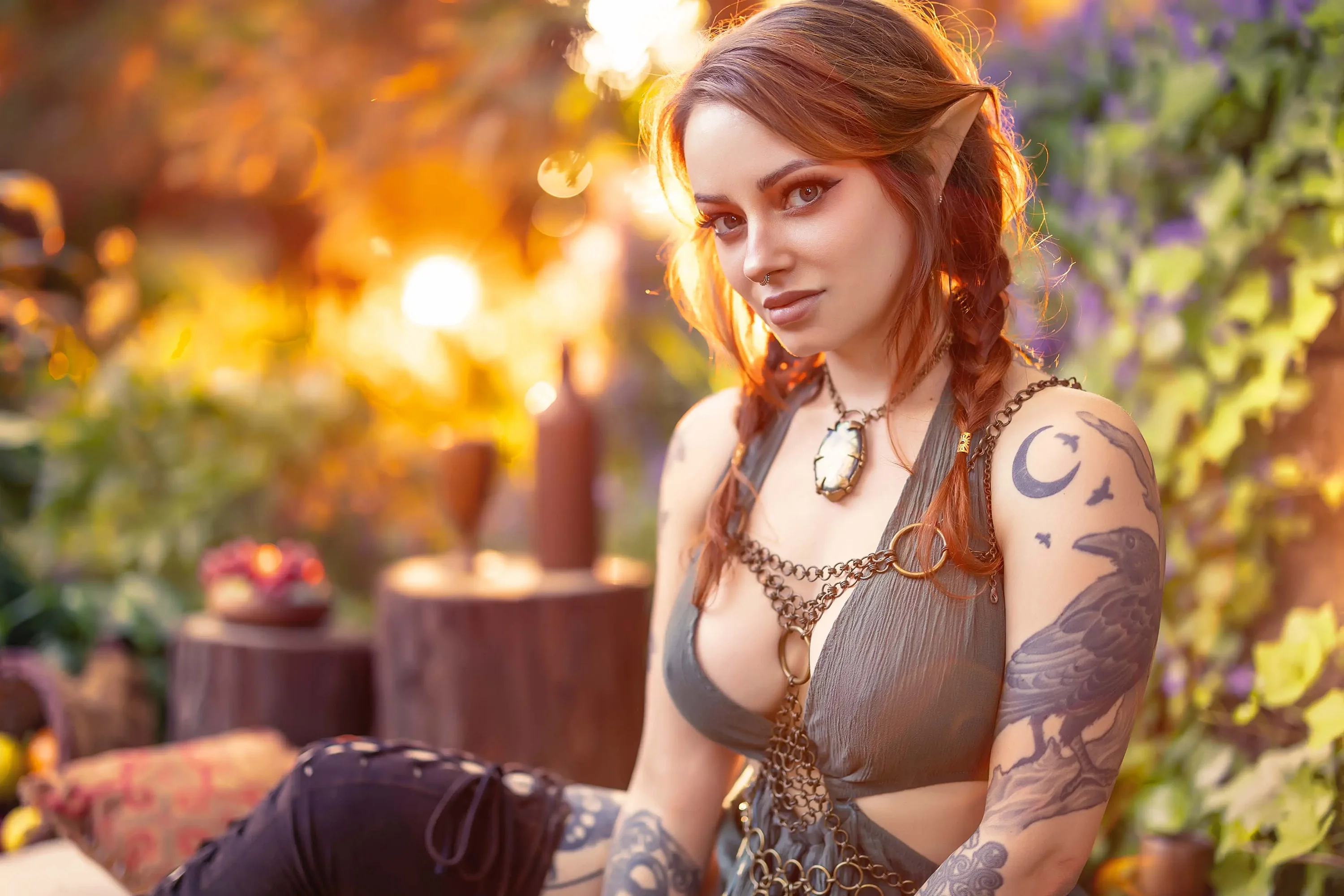 Forbidden Realm RenFaire Restbody-chain dreamy redhead nature outdoor gen-the-hobbit genevieve genthehobbit renaissance  Slide