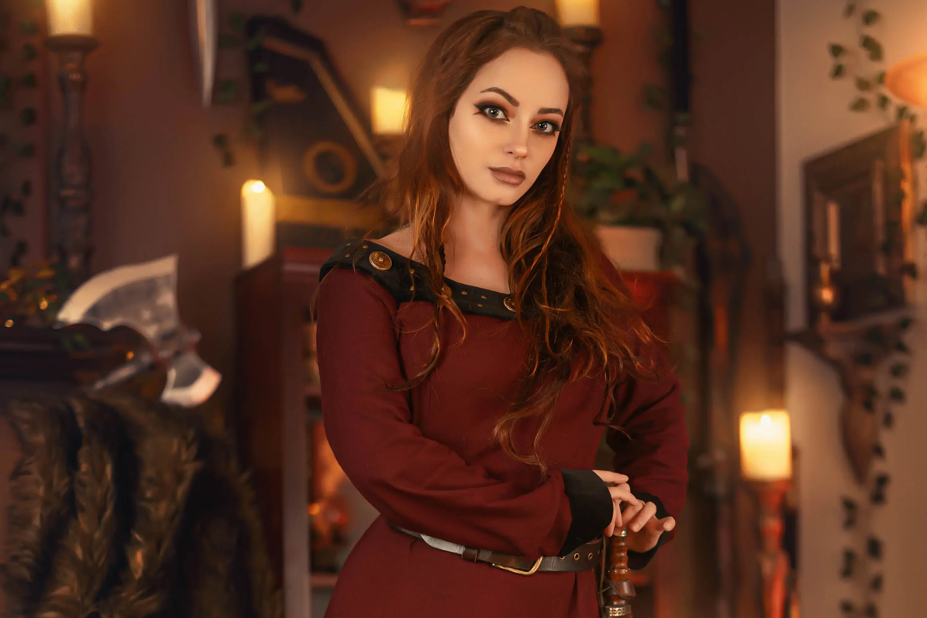 Forbidden Realm Rune Stone Inncandles maiden redhead gen-the-hobbit genevieve genthehobbit fantasy medieval renaissance  Slide