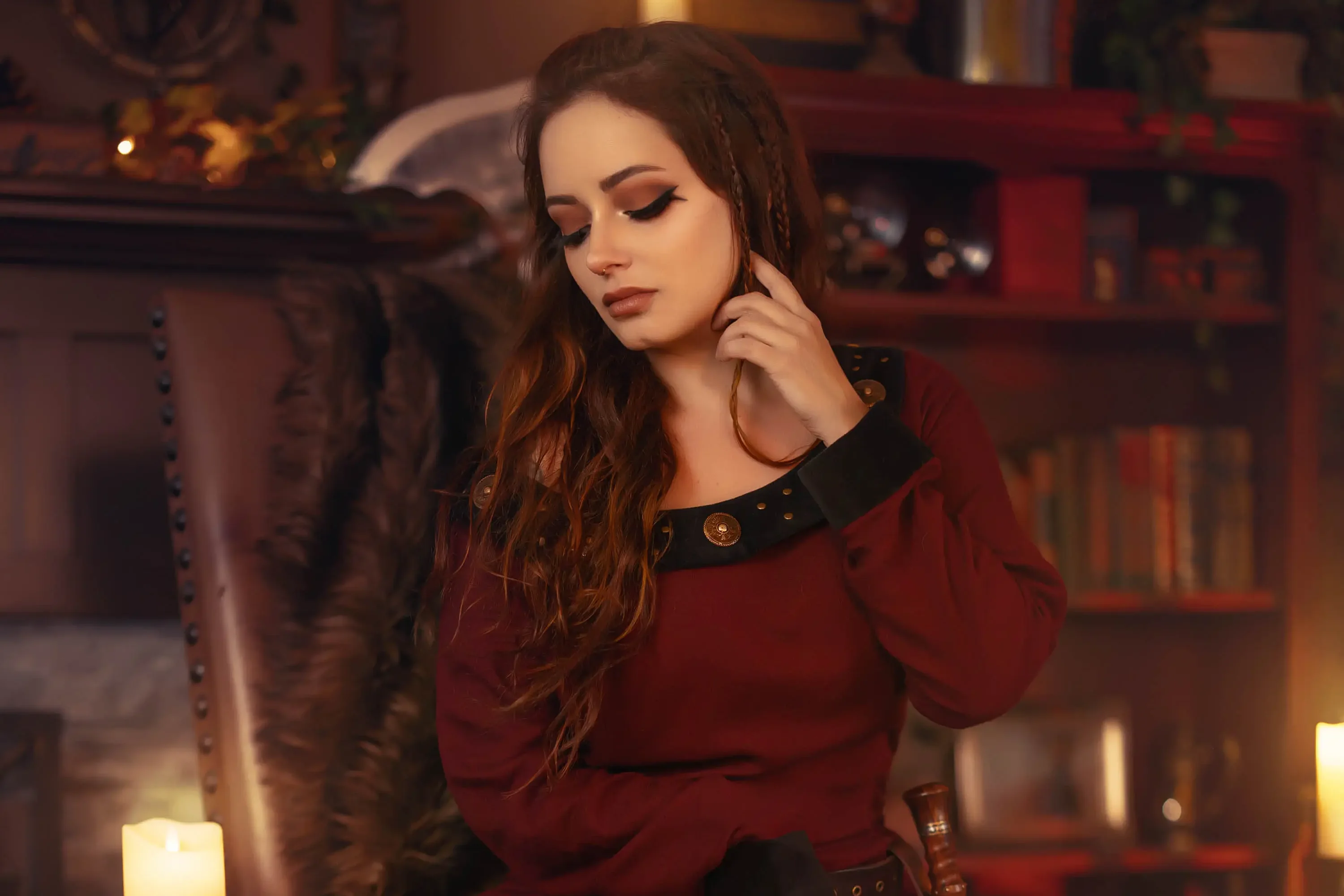 Forbidden Realm Rune Stone Inncandles maiden redhead gen-the-hobbit genevieve genthehobbit fantasy medieval renaissance  Slide
