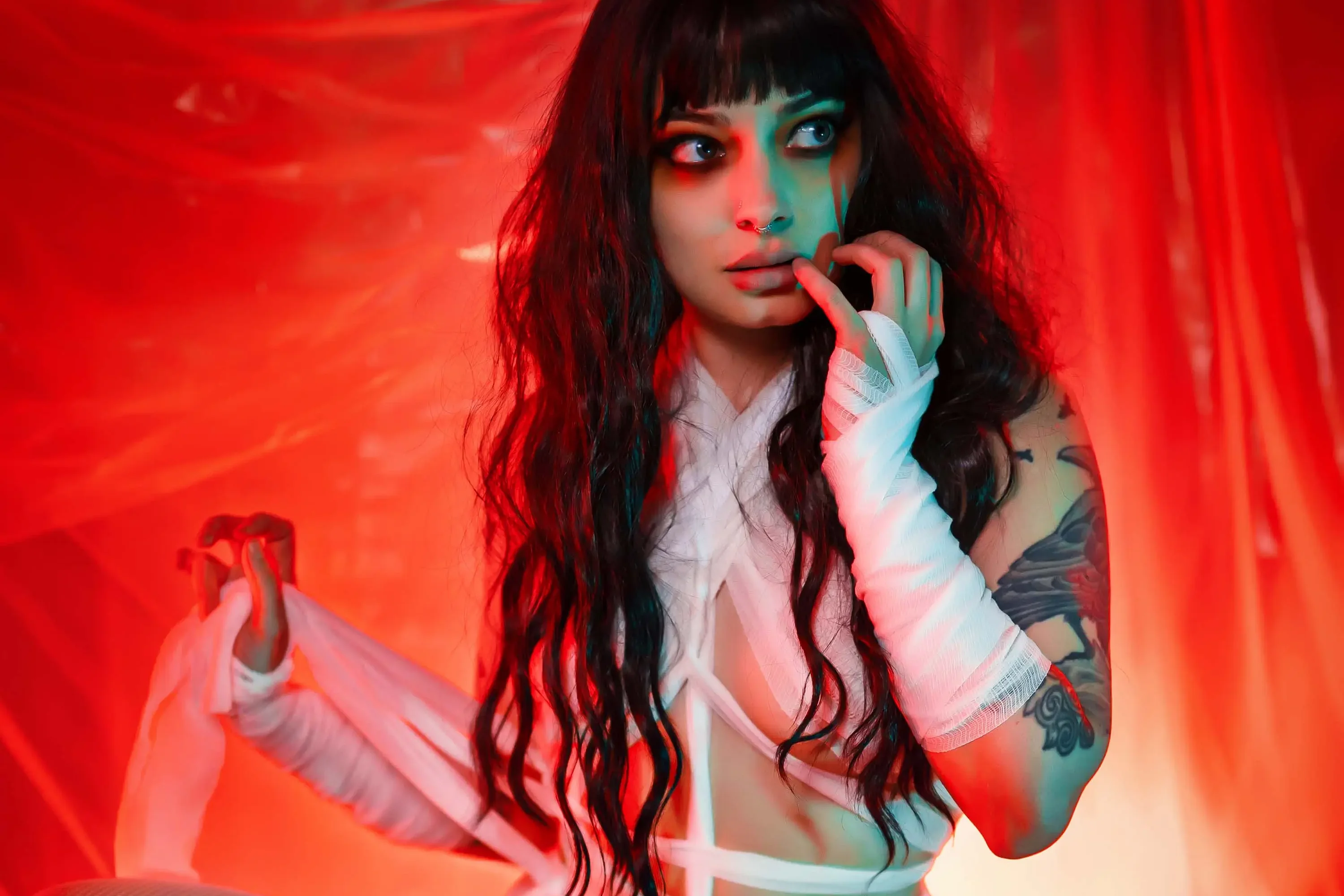 Forbidden Realm Sanitariumbandages edgy black-hair gen-the-hobbit genevieve genthehobbit horror industrial  Slide