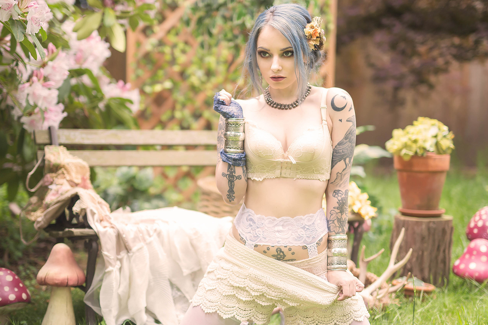 Forbidden Realm Secret Gardenlace sweet silver-hair nature outdoor gen-the-hobbit genevieve genthehobbit feminine shabbychic victorian  Slide