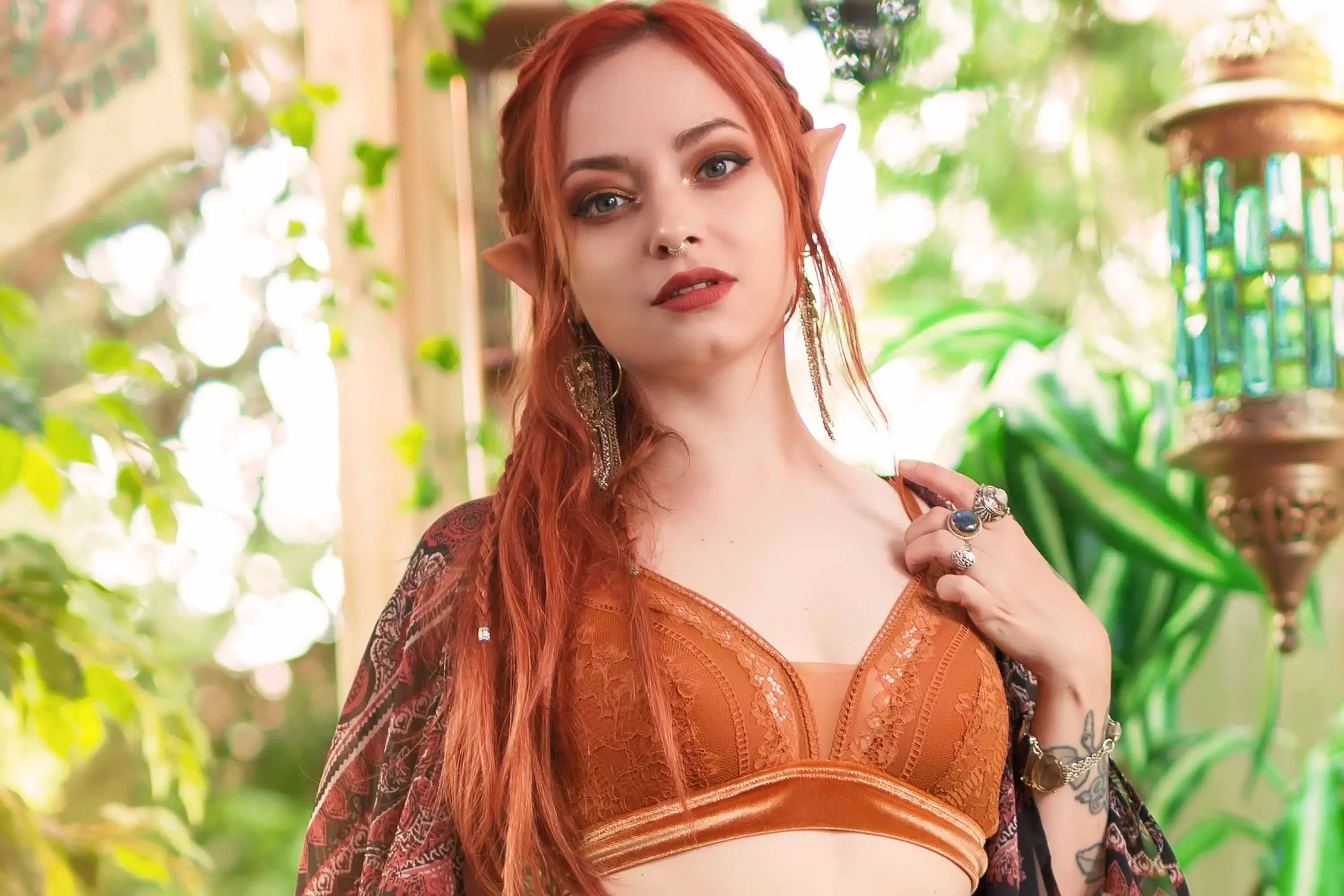Forbidden Realm Summer Sanctuaryelf casual feet redhead nature outdoor gen-the-hobbit genevieve genthehobbit boho  Slide