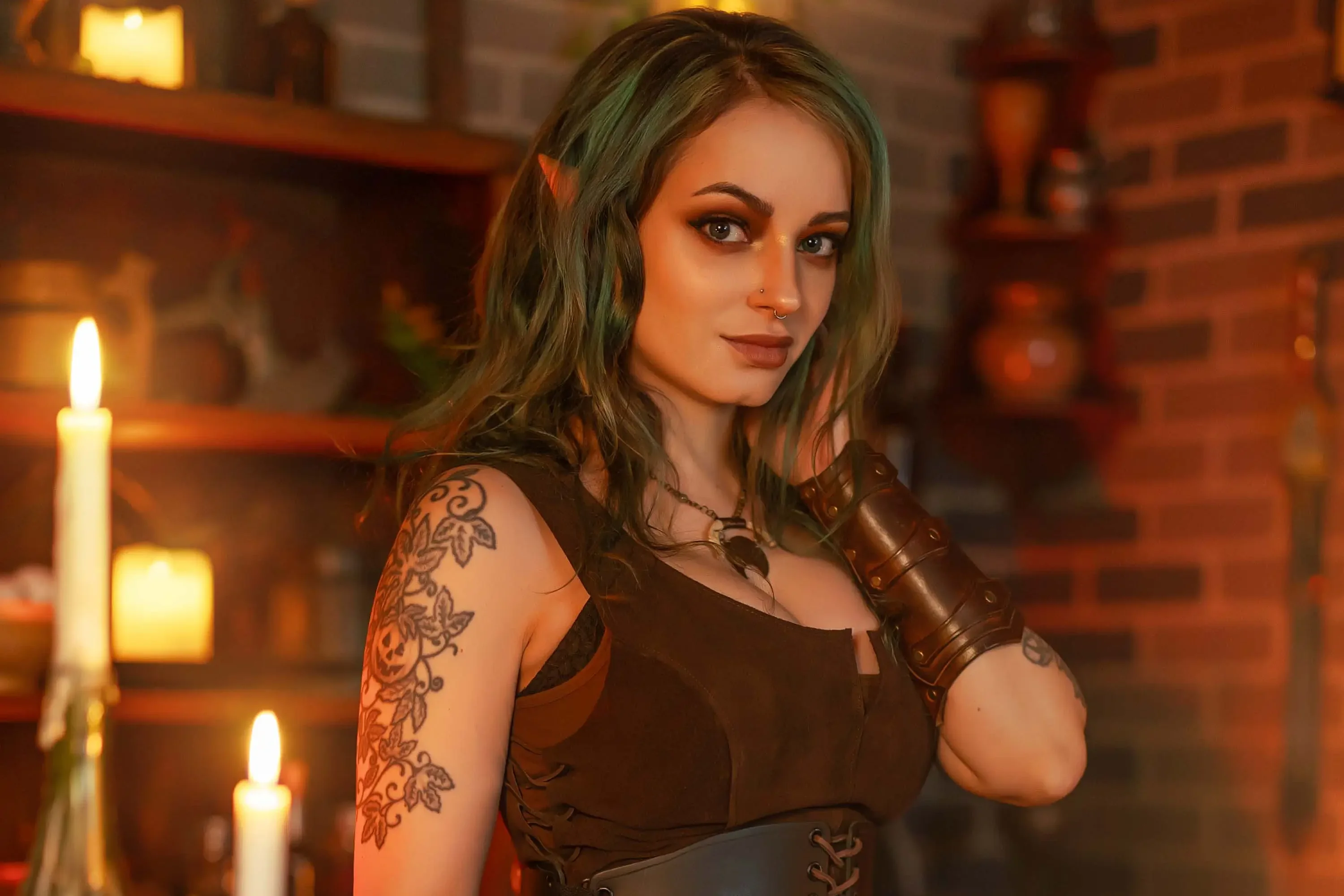 Forbidden Realm The Adventurerboots leather green-hair gen-the-hobbit genevieve genthehobbit fantasy medieval renaissance  Slide