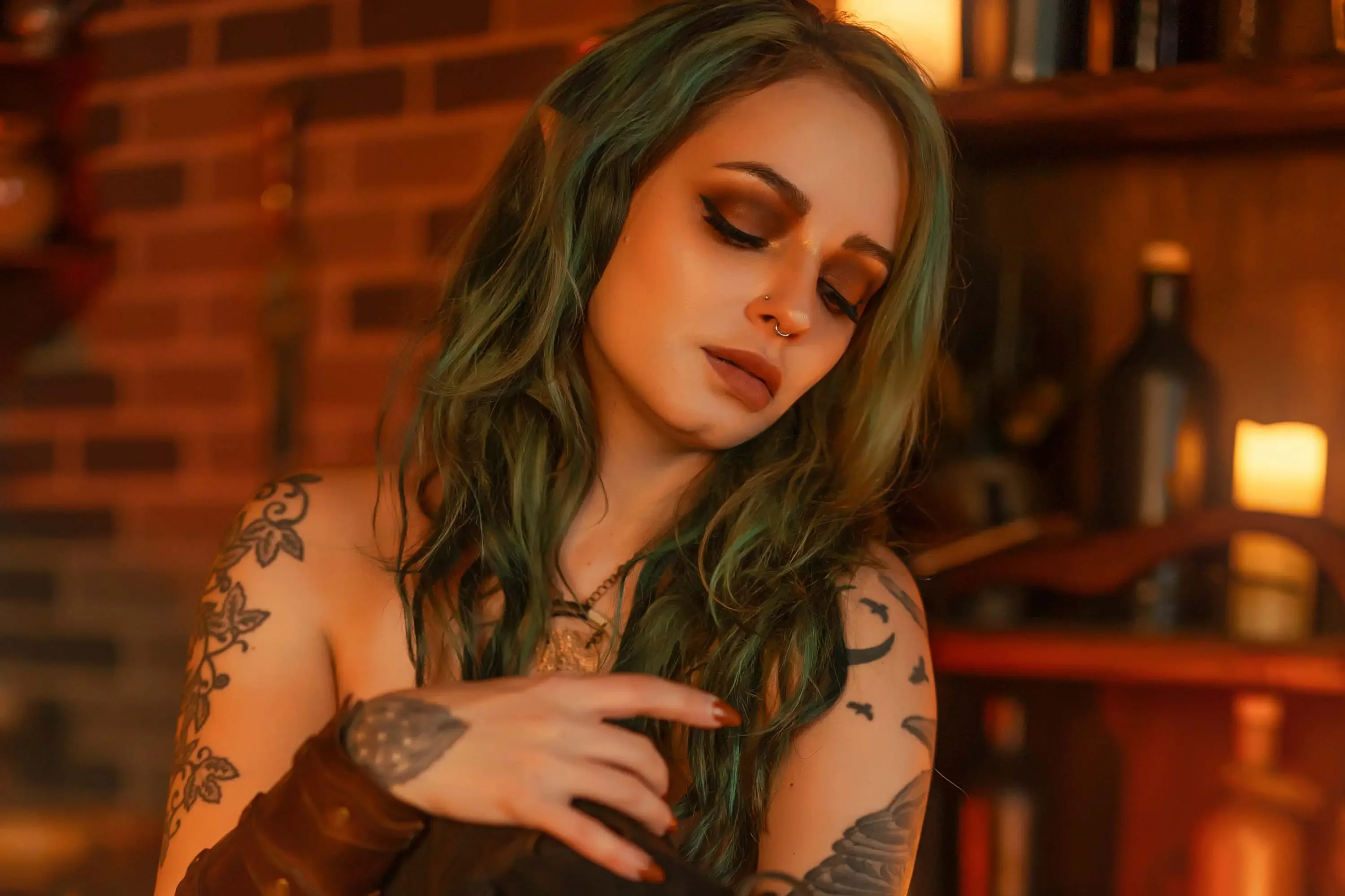 Forbidden Realm The Adventurerboots leather green-hair gen-the-hobbit genevieve genthehobbit fantasy medieval renaissance  Slide