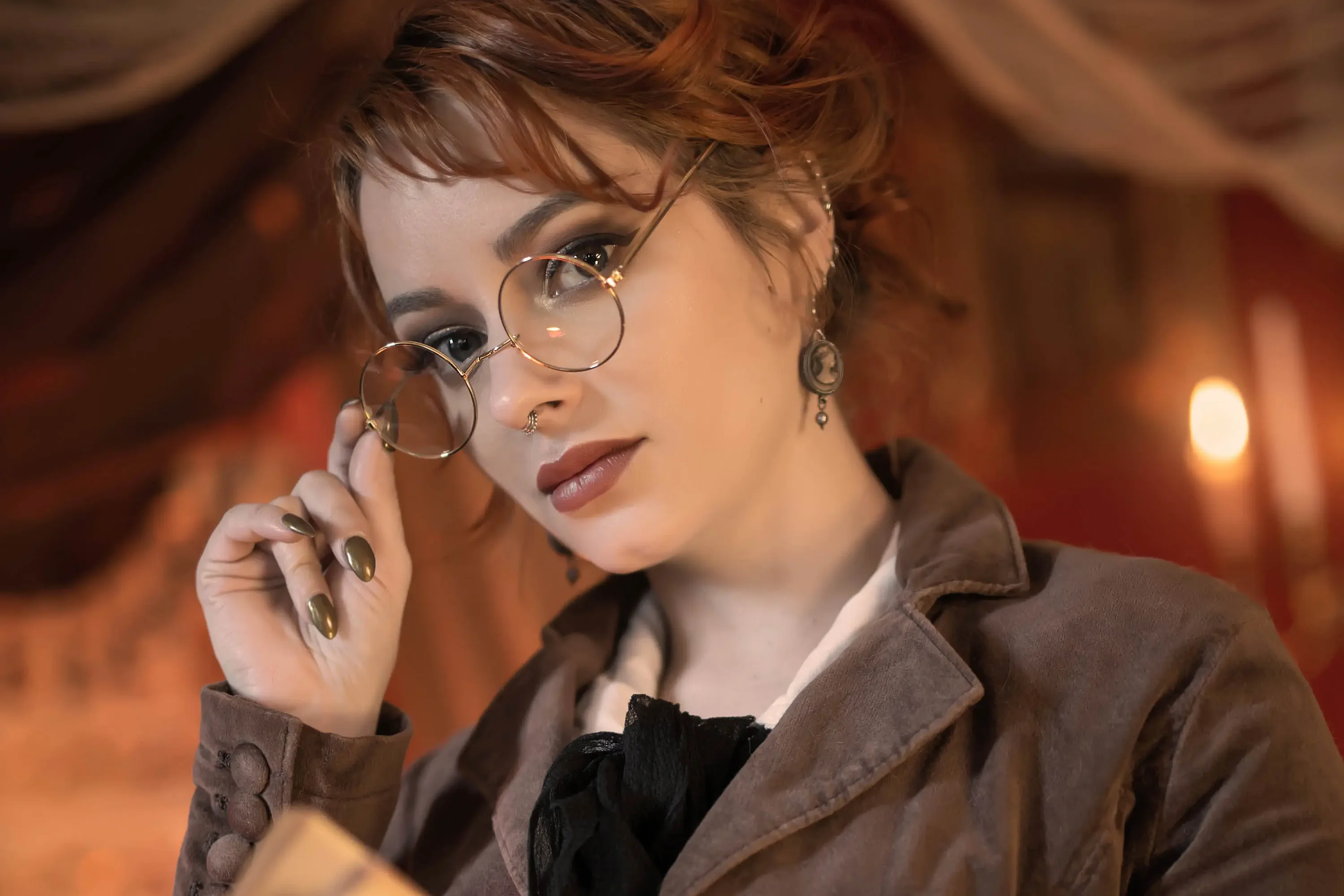 Forbidden Realm The Curatorcurio-cabinets glasses lace redhead gen-the-hobbit genevieve genthehobbit vintage  Slide