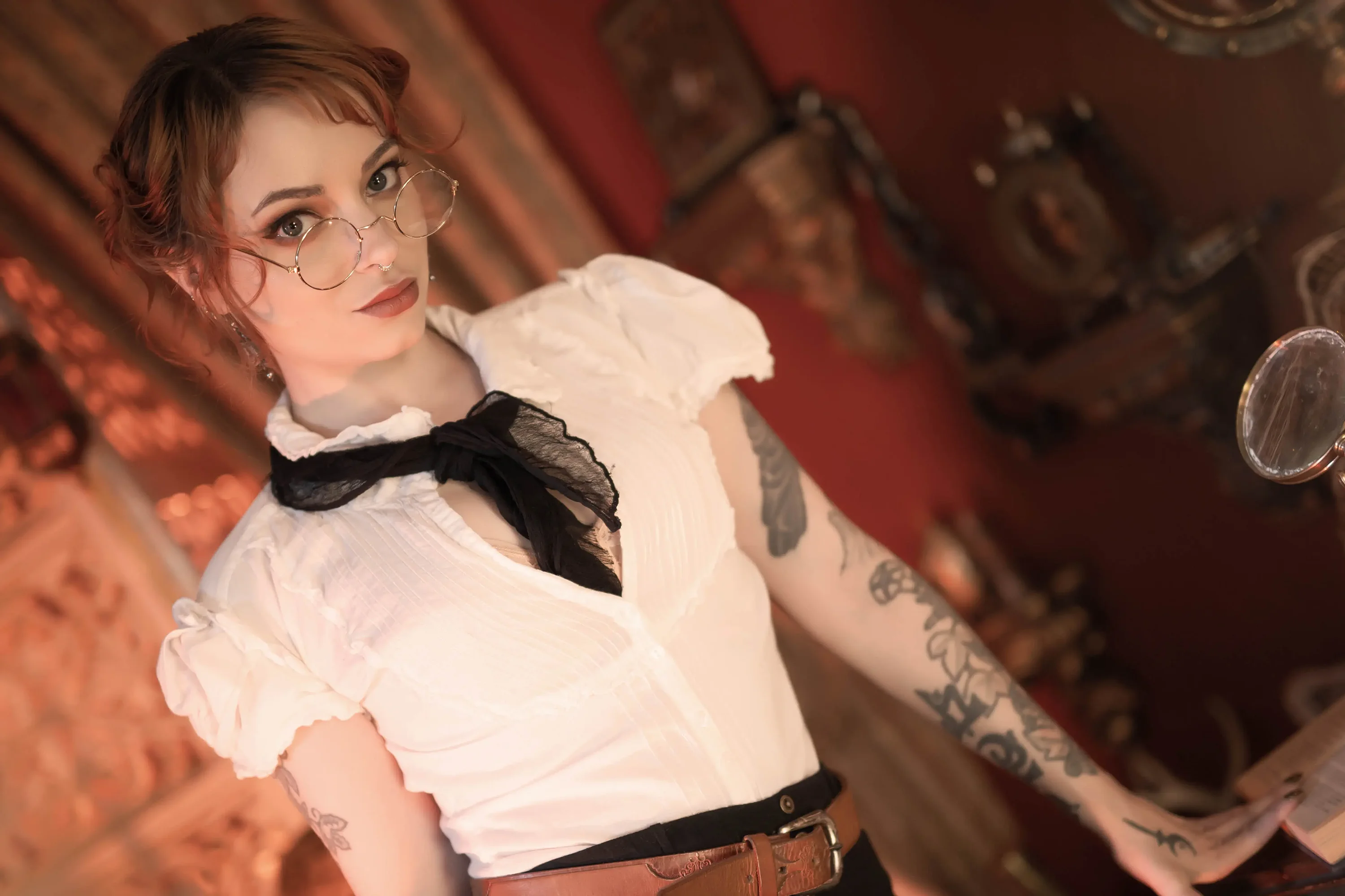 Forbidden Realm The Curatorcurio-cabinets glasses lace redhead gen-the-hobbit genevieve genthehobbit vintage  Slide