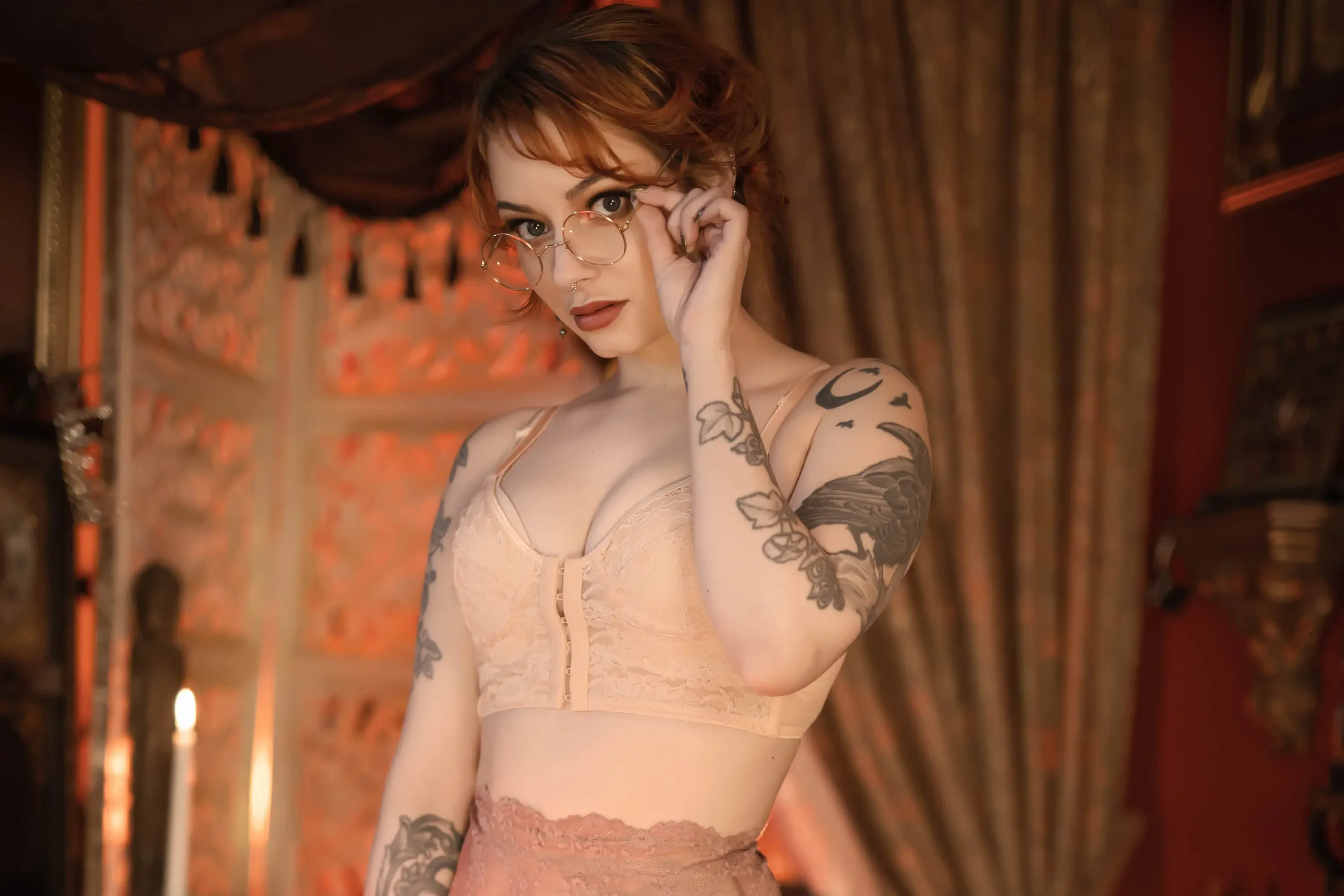 Forbidden Realm The Curatorcurio-cabinets glasses lace redhead gen-the-hobbit genevieve genthehobbit vintage  Slide