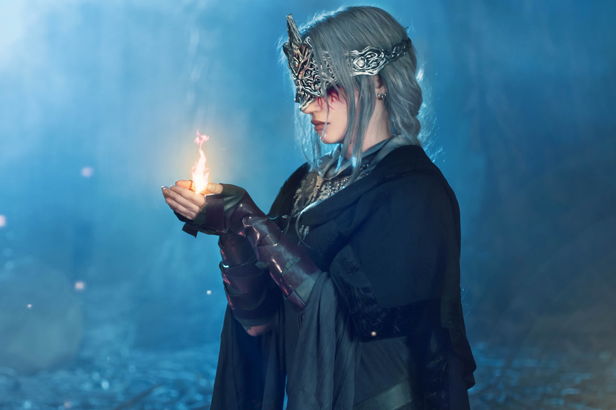 Forbidden Realm The Last Fire Keepercandles silver-hair outdoor gen-the-hobbit genevieve genthehobbit cosplay dark-souls ethereal fantasy gothic renaissance supernatural  Slide