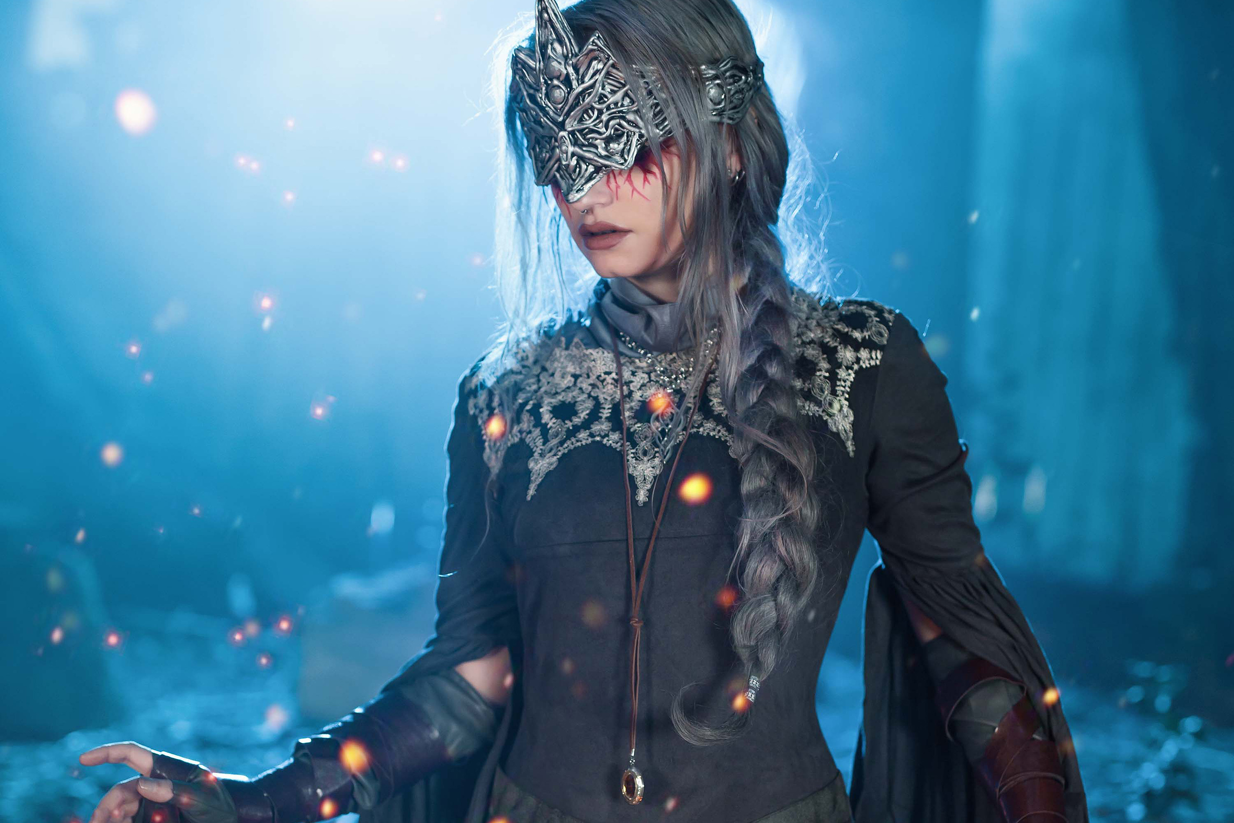 Forbidden Realm The Last Fire Keepercandles silver-hair outdoor gen-the-hobbit genevieve genthehobbit cosplay dark-souls ethereal fantasy gothic renaissance supernatural  Slide