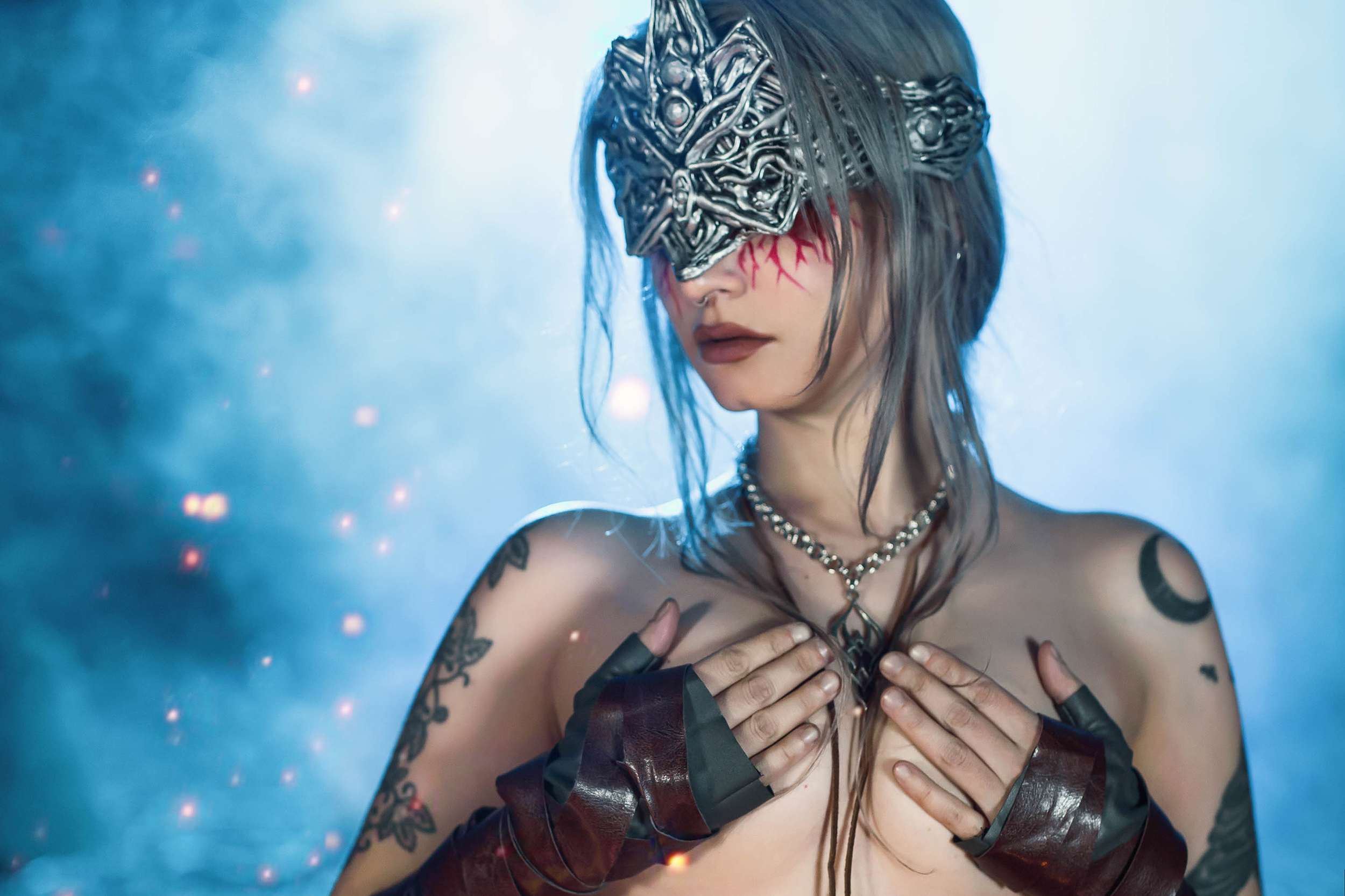 Forbidden Realm The Last Fire Keepercandles silver-hair outdoor gen-the-hobbit genevieve genthehobbit cosplay dark-souls ethereal fantasy gothic renaissance supernatural  Slide