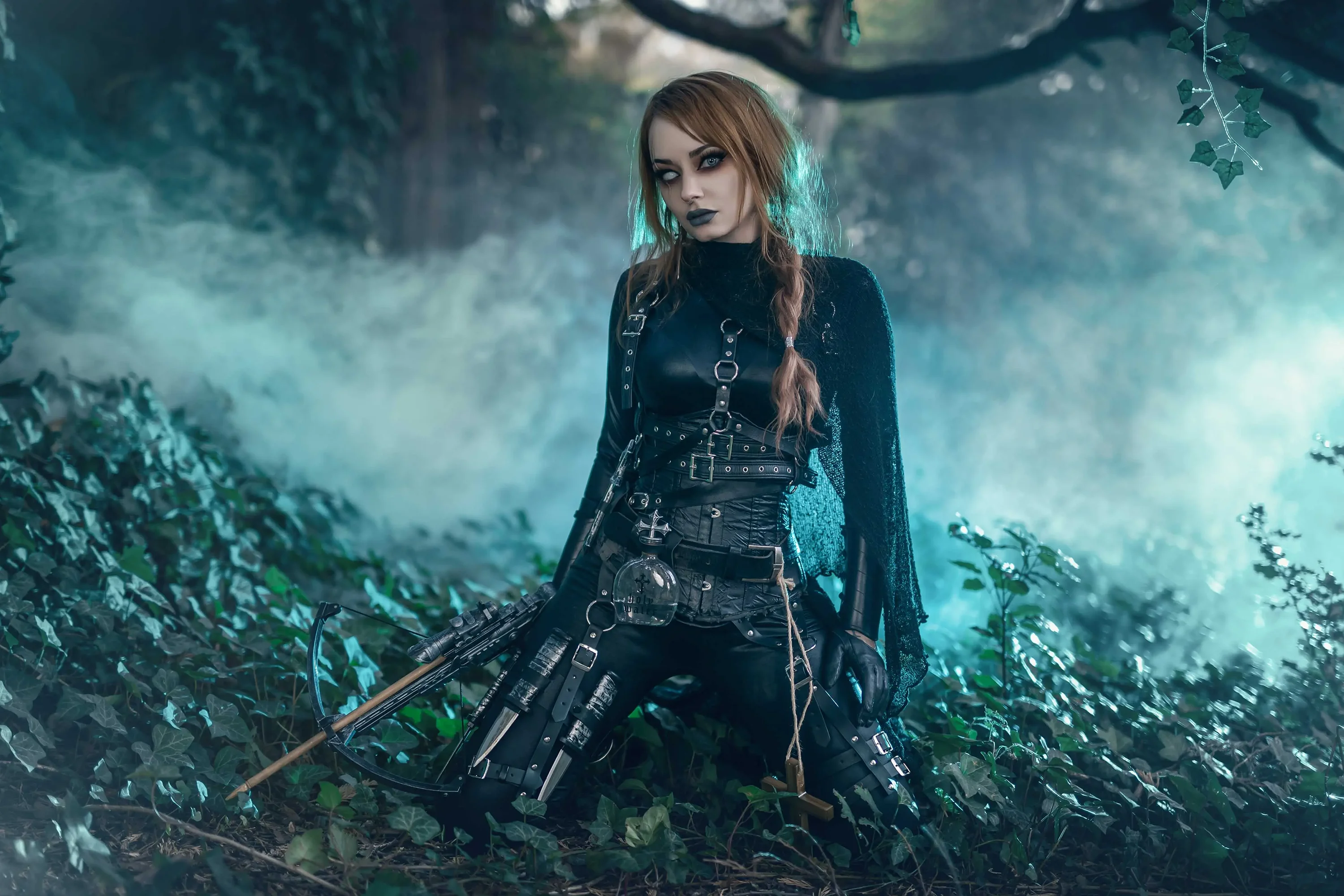 Forbidden Realm Vampire Slayerleather assassin vampire edgy redhead nature outdoor gen-the-hobbit genevieve genthehobbit  Slide