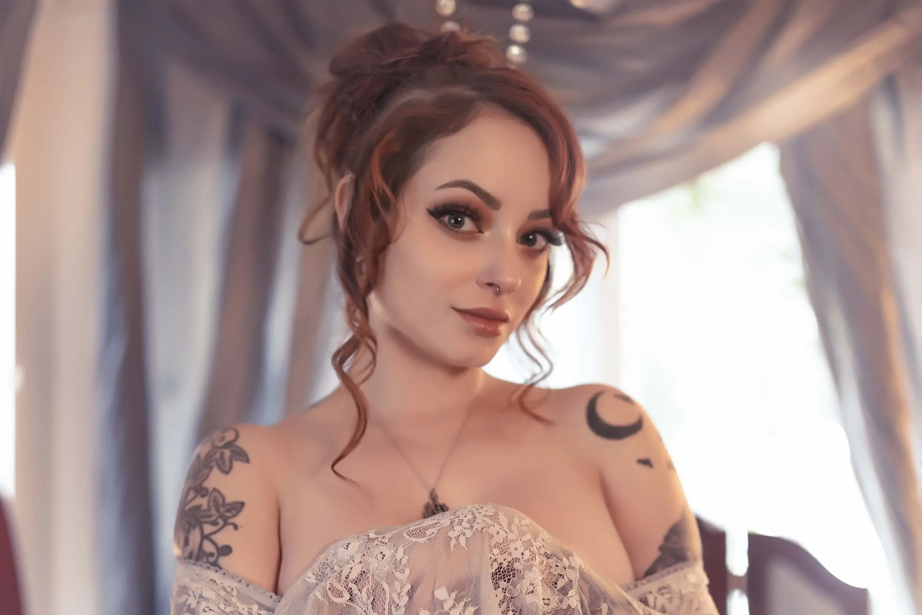 Forbidden Realm Vanitylace lingerie redhead gen-the-hobbit genevieve genthehobbit boudoir feminine  Slide