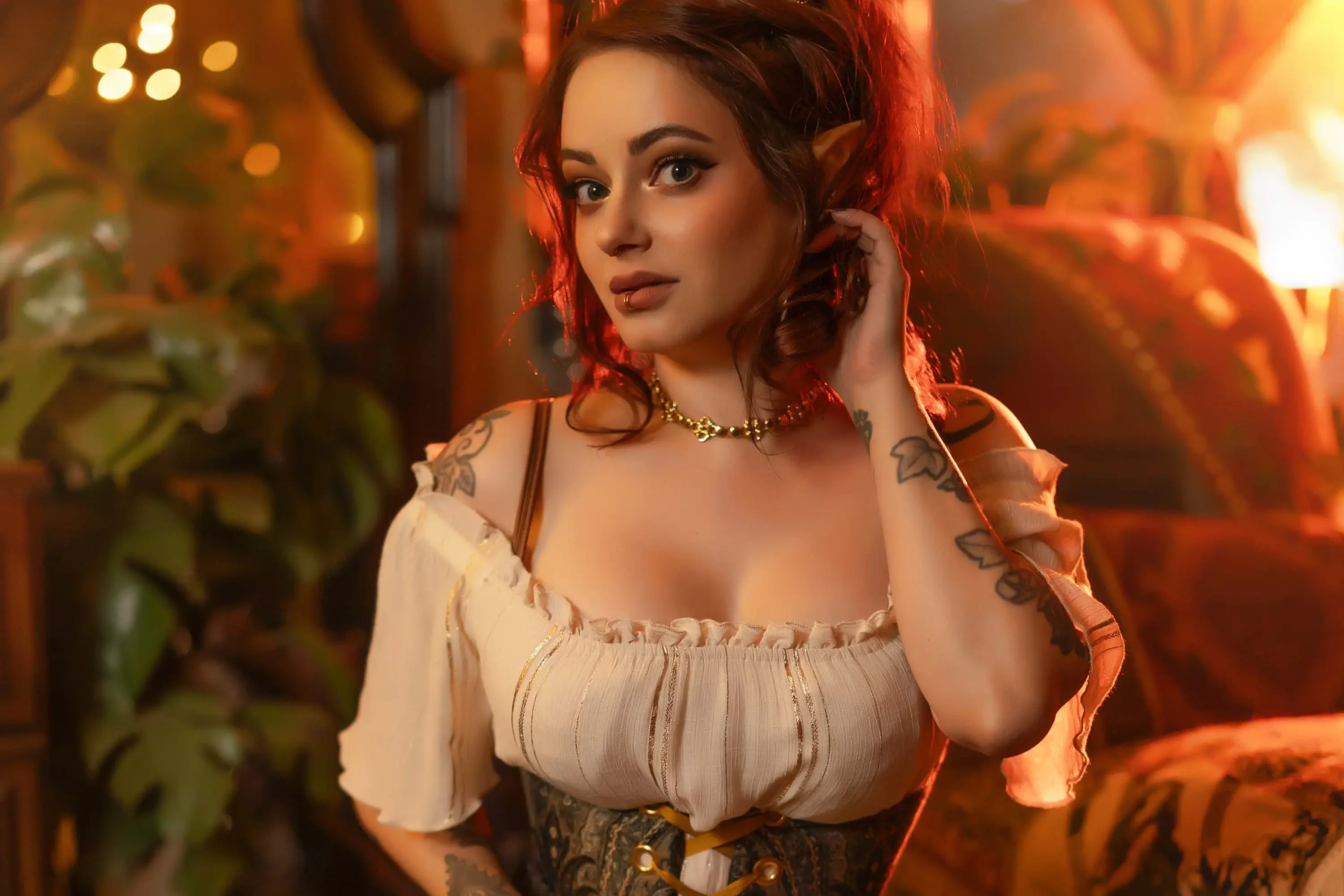 Forbidden Realm Warmthcorset elf-ears maiden redhead gen-the-hobbit genevieve genthehobbit renaissance  Slide